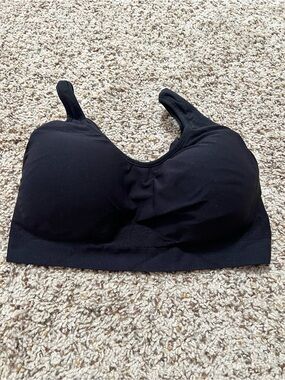 Body & Bra Black Seamless Wireless Comfort Bra Size Large